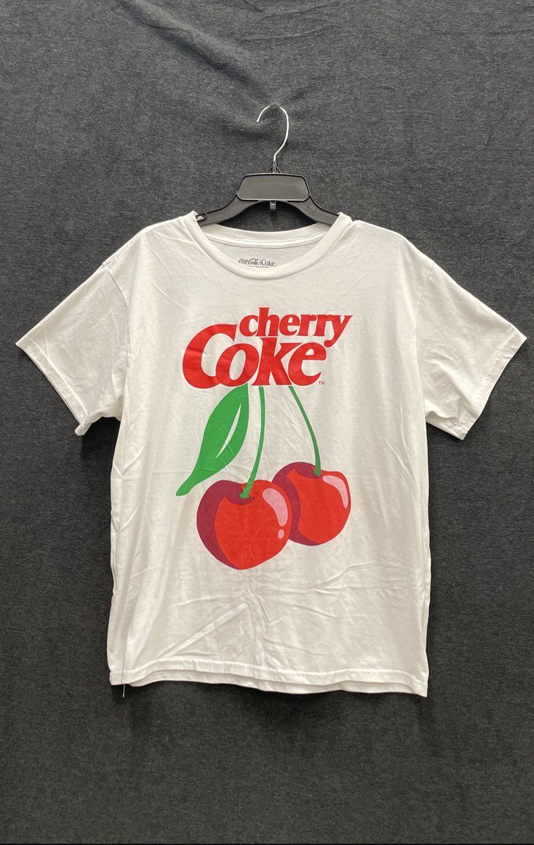 Coca-Cola Cherry Coke Graphic T-Shirt White XXL Cotton Blend Tee 2025