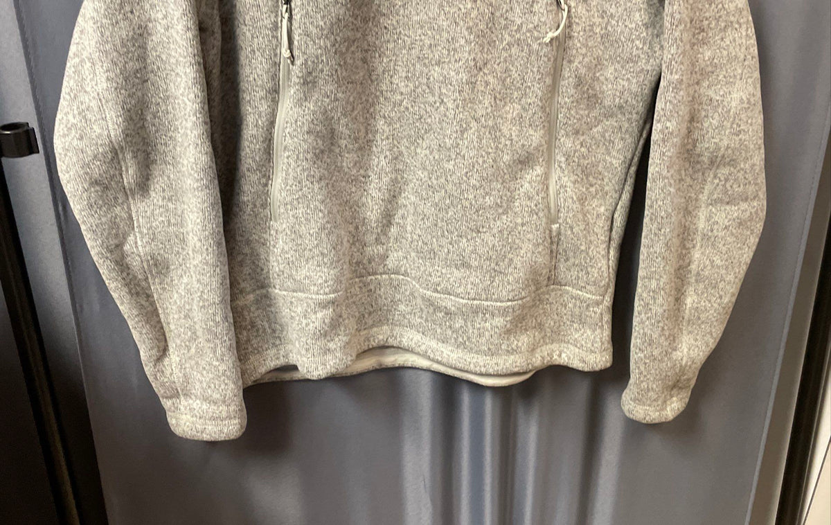 The North Face Men's Gray Heather 1/4 Zip Sweater Fleece Pullover Jacket Sz S
