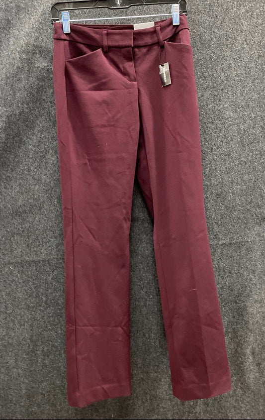 Express Women's Red Editor Barely Boot Low Rise Stretch Pants NWT Sz 00R