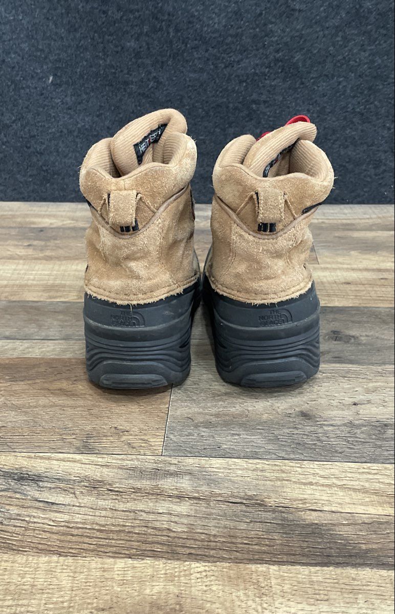 The North Face Alpenglow IV Brown Black Red Youth Winter Snow Boots Size 4