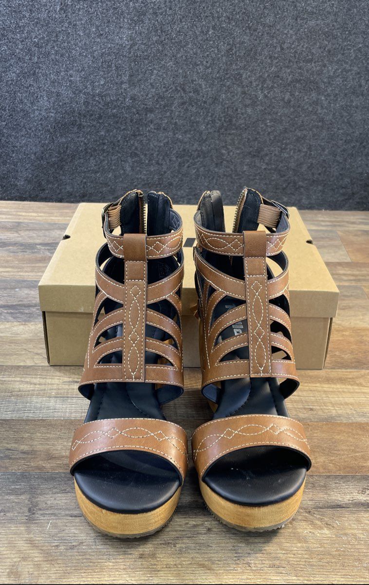 Lane Becca Wedge Desert Clay Gladiator Sandals NWT Women's 9