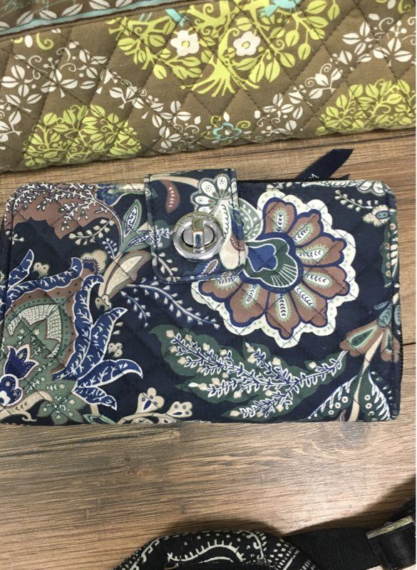 Vera Bradley Quilted Laptop Bag Wallet Hanging Organizer Travel Lot of 4