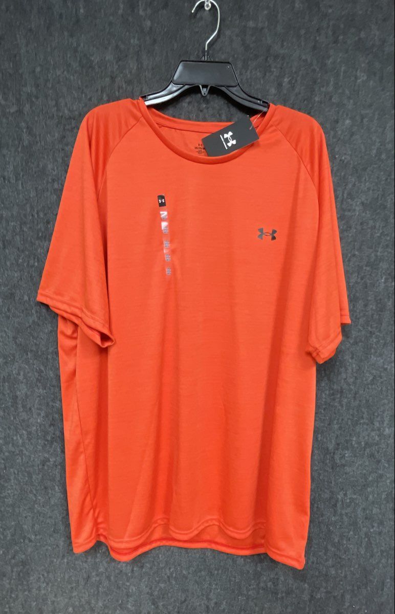 Under Armour Men's Tech 2.0 Short Sleeve T-Shirt Orange Loose Fit NWT Sz 3XL