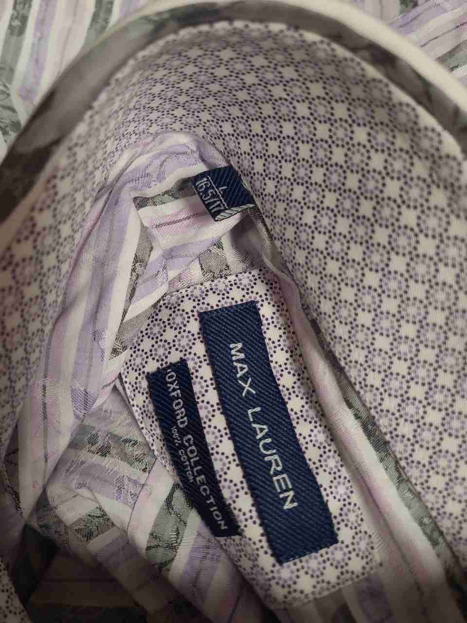 Max Lauren & Perry Ellis Men's Dress Shirt Lot Geometric Striped Sz L & XL NWT