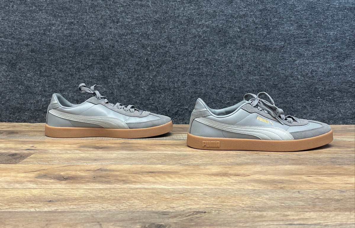 Puma Army Trainer Grey Gum Sole Leather Suede Sneakers Men's Size 10