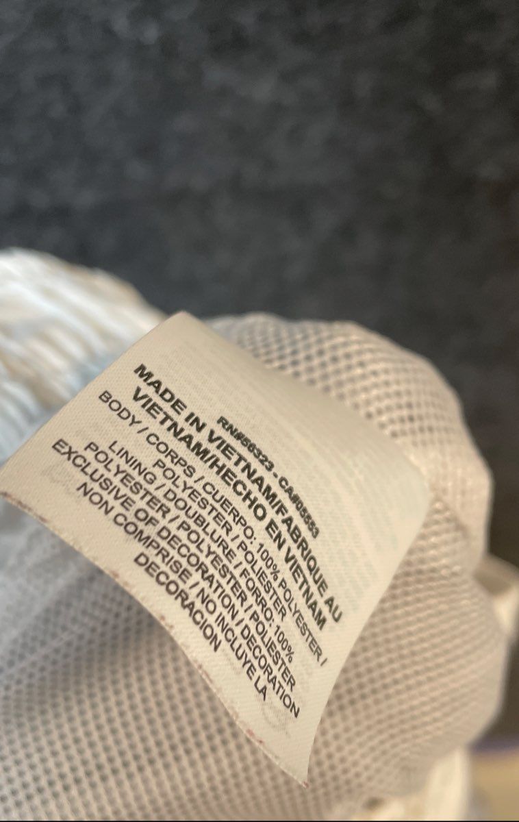 Nike Women's Grey White Colorblock Oversized Logo Mesh Lined Track Pants Sz M