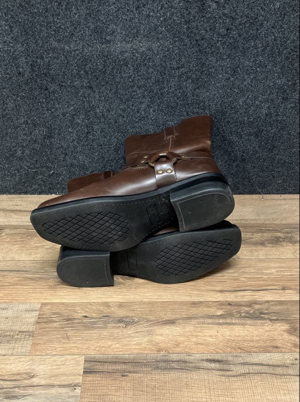 Sonoma Goods for Life Ames Men's Brown Harness Biker Boots Square Toe Size 12