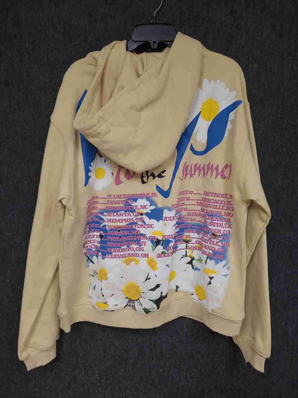 Alicia Keys Women's Tan Keys to the Summer 2023 Tour Graphic Hoodie Sz M