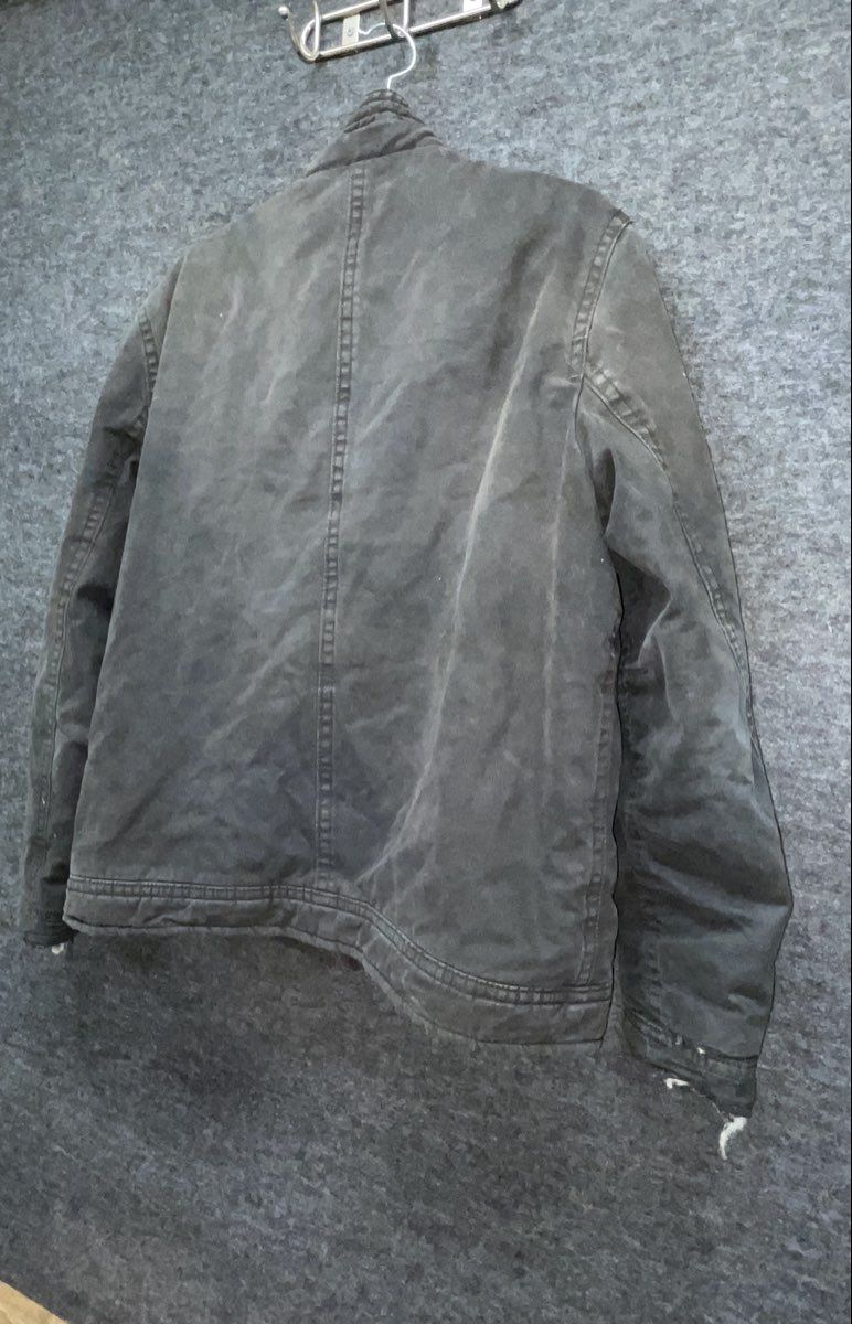 Vintage American Eagle Flannel Lined Military Field Canvas Jacket Coat Sz L