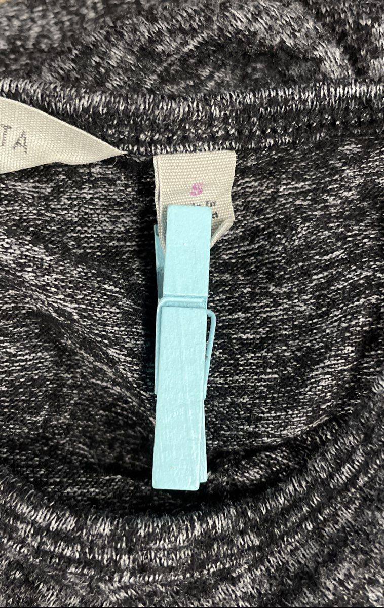 Athleta Women's Gray Space Dye Long Sleeve Gathered Waist Knit Dress Sz S