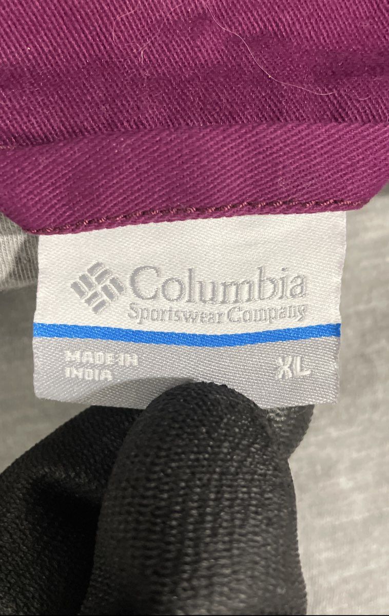 Columbia Women's Purple Full Zip Cotton Utility Vest Cargo Pockets Vented Sz XL