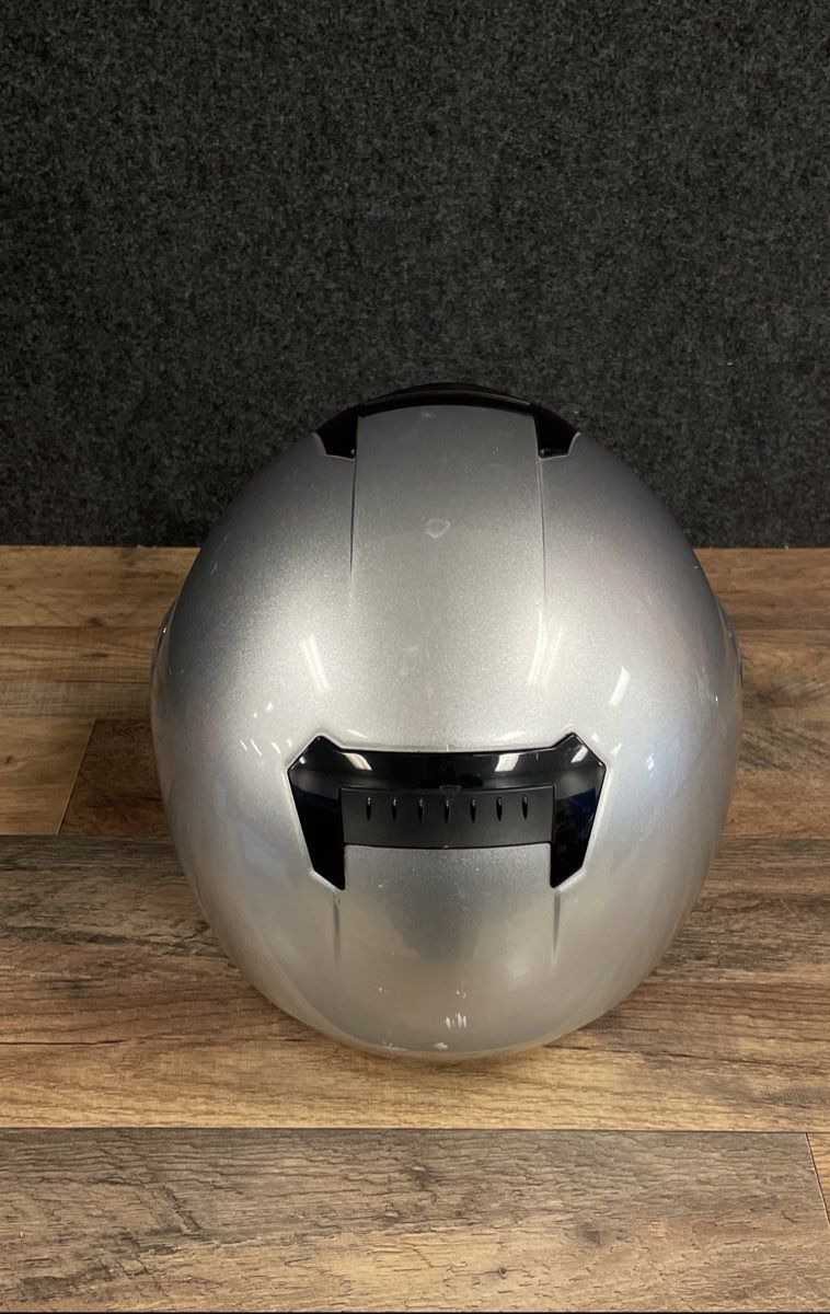 HJC CS-R1 Full Face Motorcycle Helmet Silver Size Small with Storage Bag