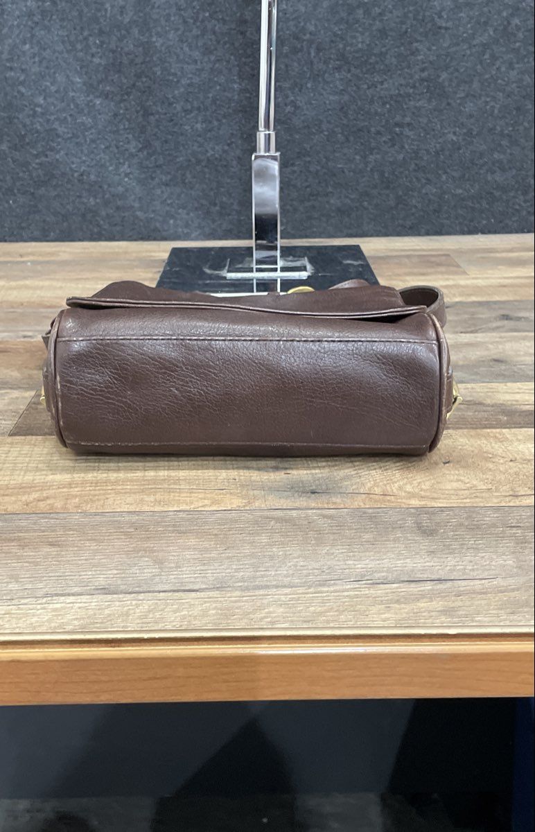 Vintage 90s Liz Claiborne Leather Co Brown Flap Crossbody Shoulder Bag