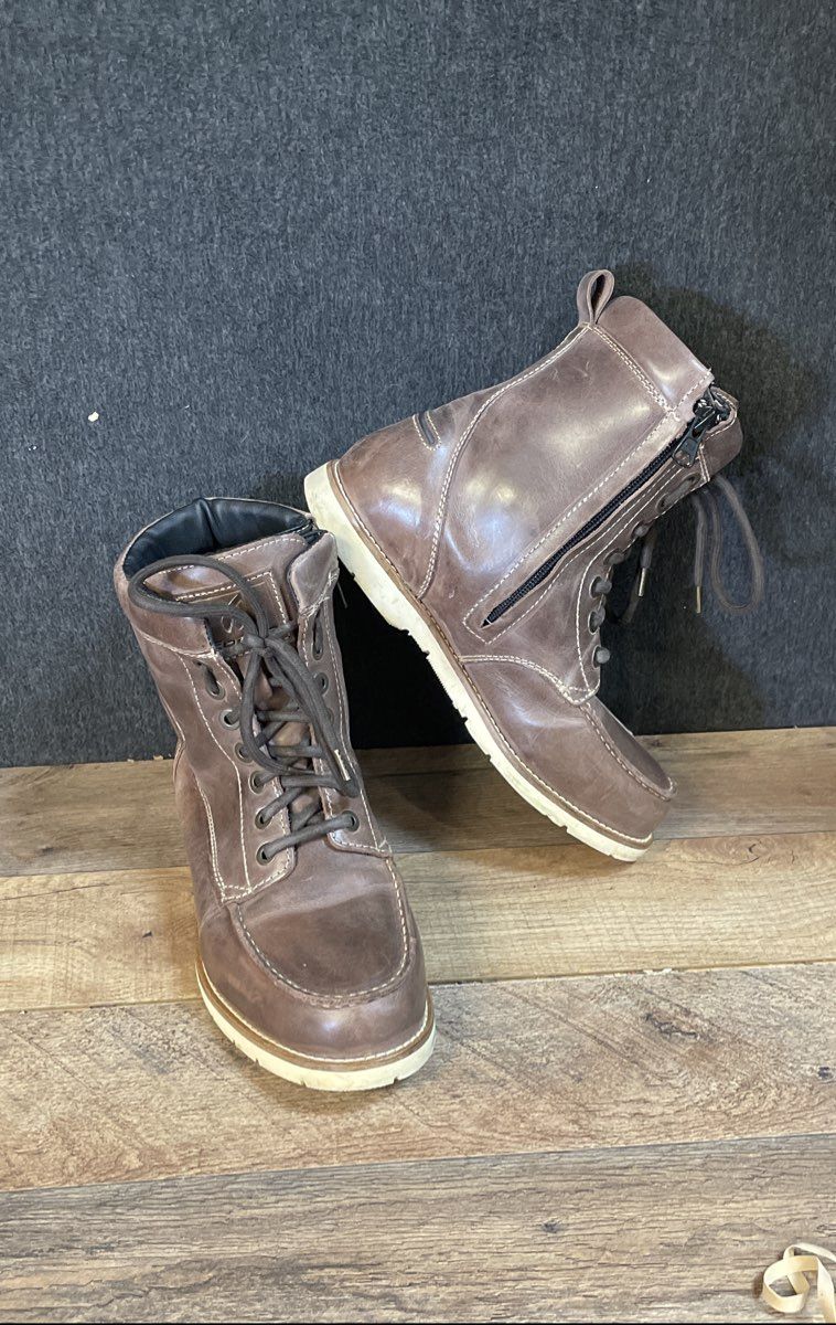 Forma DryTex Brown Leather Side Zip Motorcycle Boots Size 40