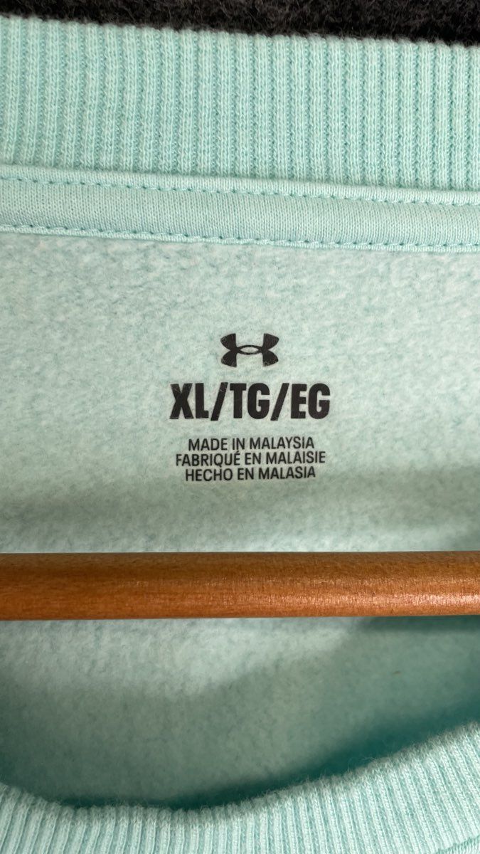 Under Armour Women's Rival Fleece Crewneck Sweatshirt Mint Green Size XL