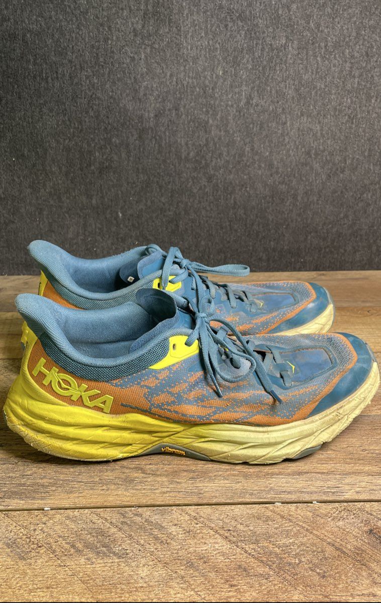 Hoka Speedgoat 5 Blue Coral Evening Primrose Trail Running Shoes Men's Size 11