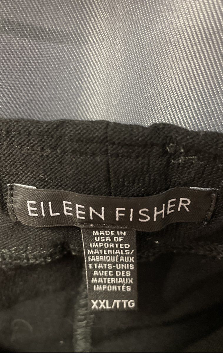 Eileen Fisher Women's Black Viscose Blend Stretch Jersey Leggings Sz XXL