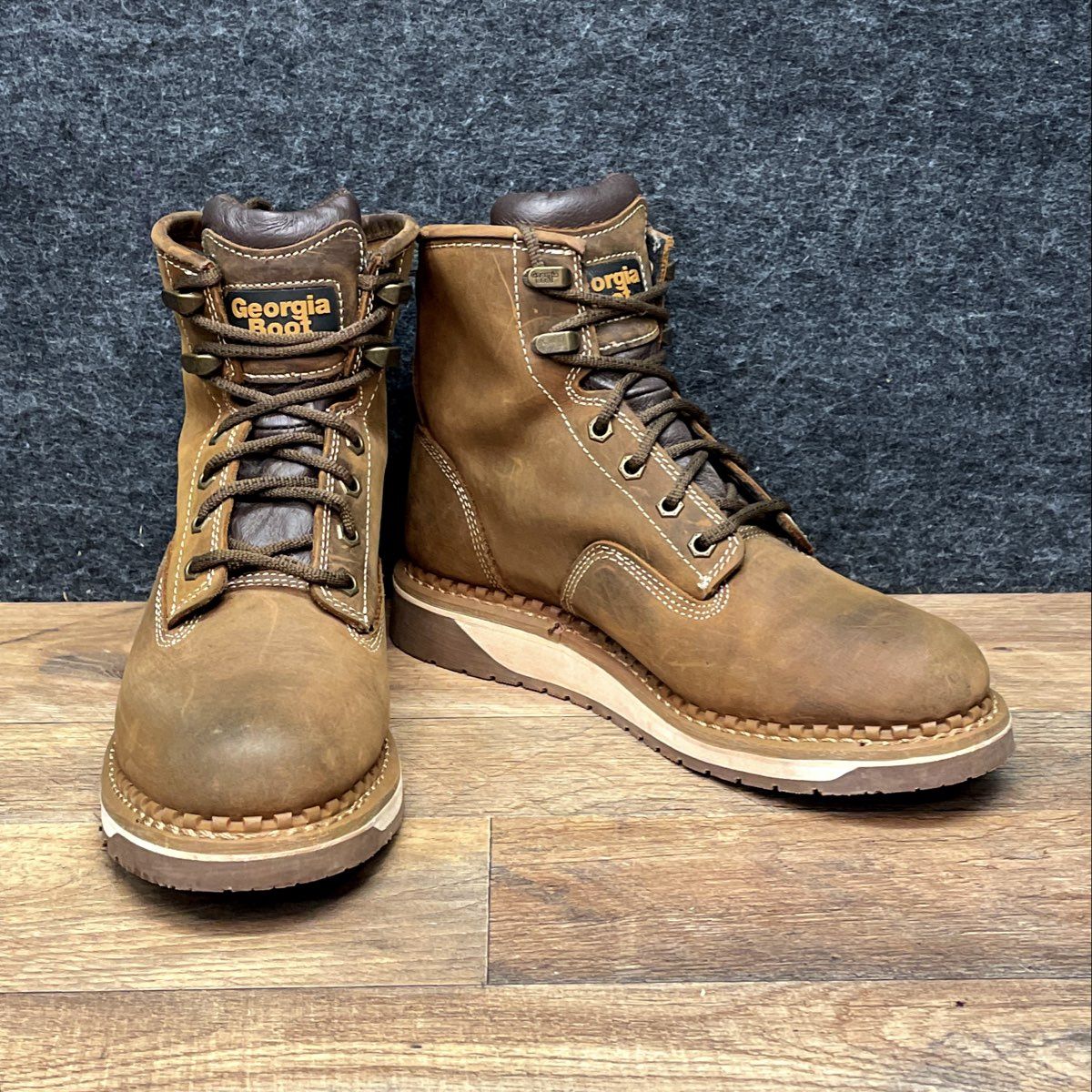 Georgia Boot Women's 6" Brown Leather EH Work Boots GB00512TS Size 8M