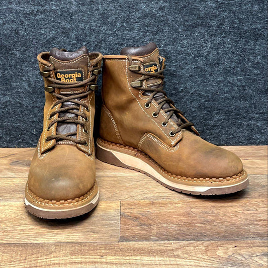 Georgia Boot Women's 6" Brown Leather EH Work Boots GB00512TS Size 8M
