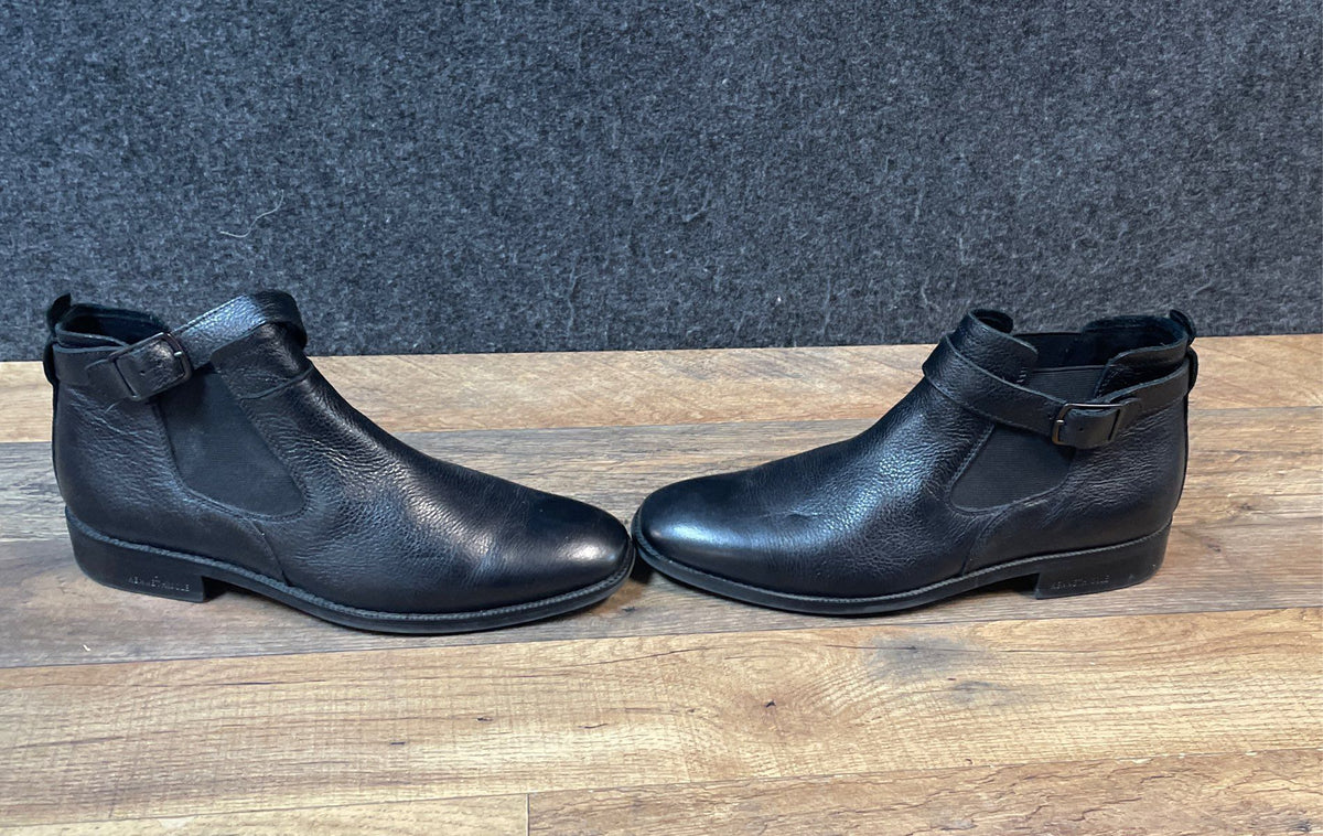 Kenneth Cole New York Black Leather Buckle Ankle Boots Men's Size 10