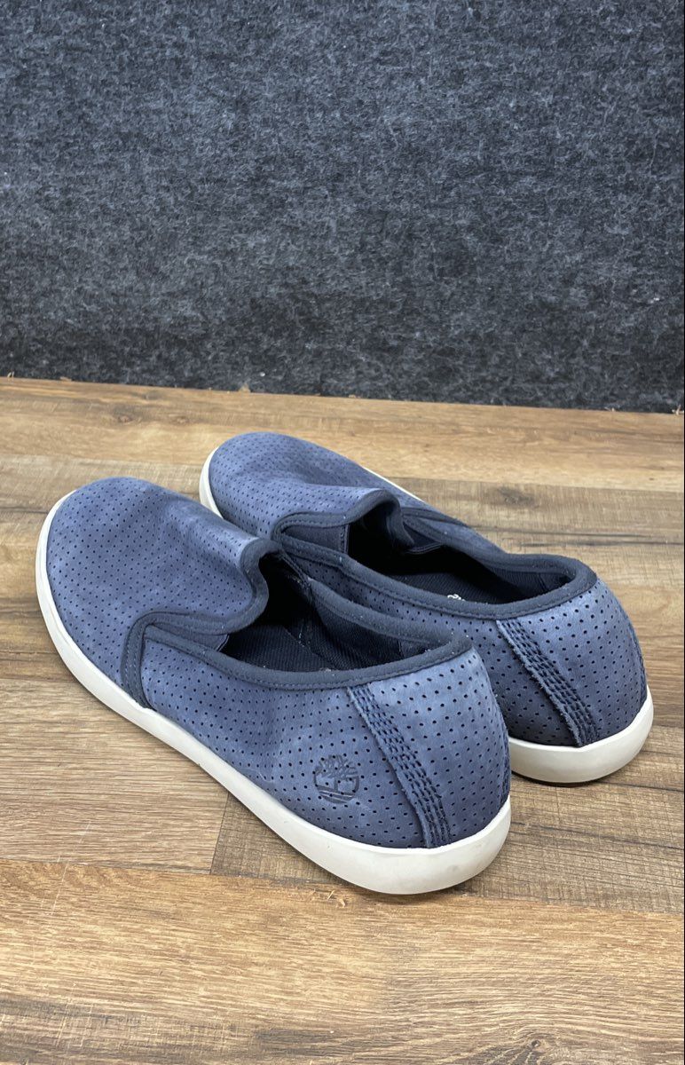 Timberland Newport Bay Blue Perforated Suede Slip On Sneakers Women's Size 8