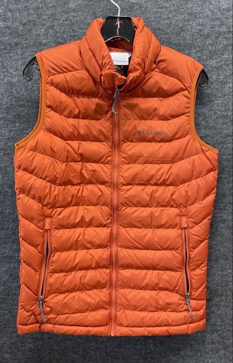 Columbia Men's Orange Omni-Heat Thermal Reflective Puffer Vest Sz S