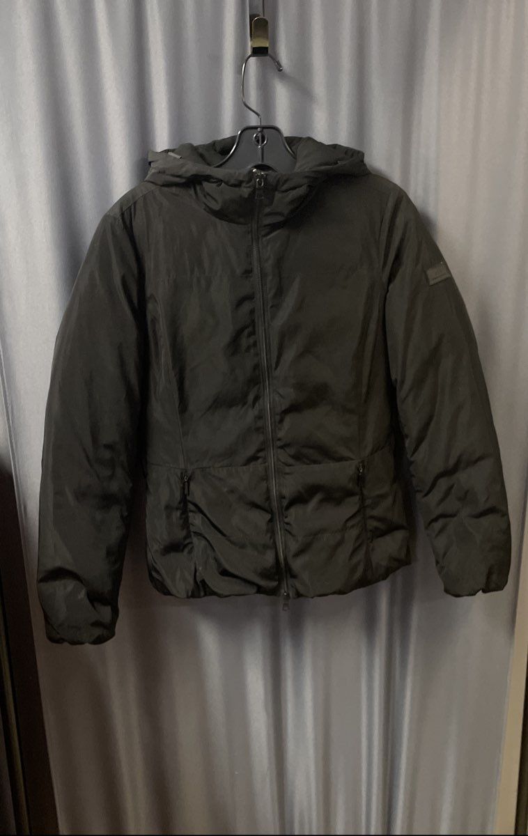 Armani Exchange Women's Black Down Hooded Puffer Parka Jacket Sz XS