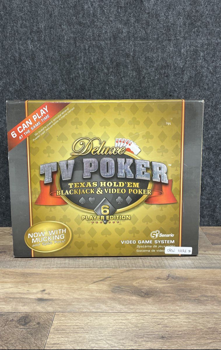 Senario Deluxe TV Poker 6 Player Texas Hold 'Em Blackjack Game System NOB