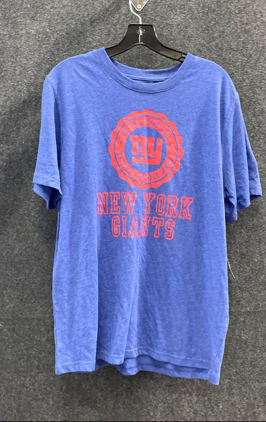 Hands High New York Giants Men's Blue Heathered Tri-blend T-Shirt NWT Sz L