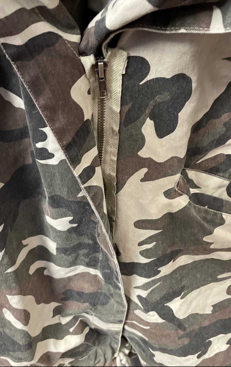 Cookie Couture Women's Camo Hooded Wrap Jacket Cotton Military Utility Sz L
