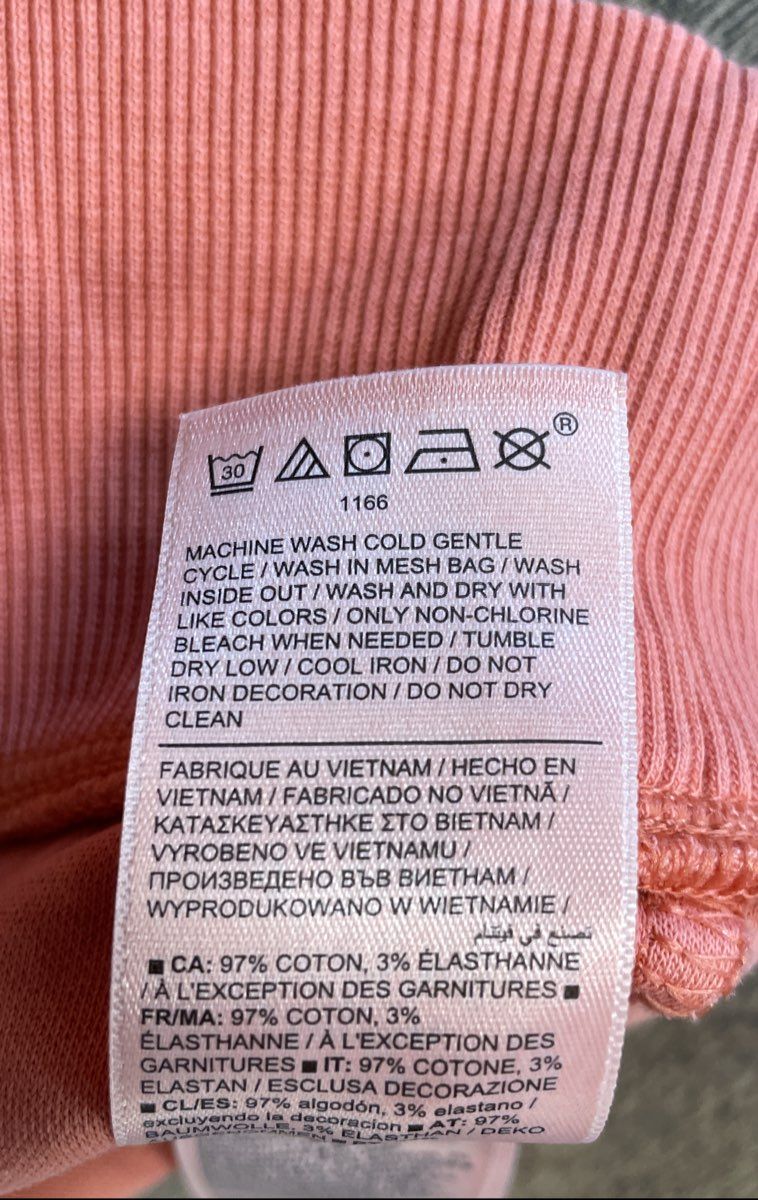 Athleta Orange Sundown Washed Cotton V-Neck Hoodie Women's XS