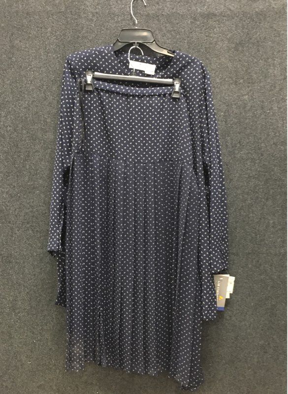 Vintage 90s Liz Claiborne Women's Navy Crescent Moon 2 Pc Skirt Set Sz 16 NWT