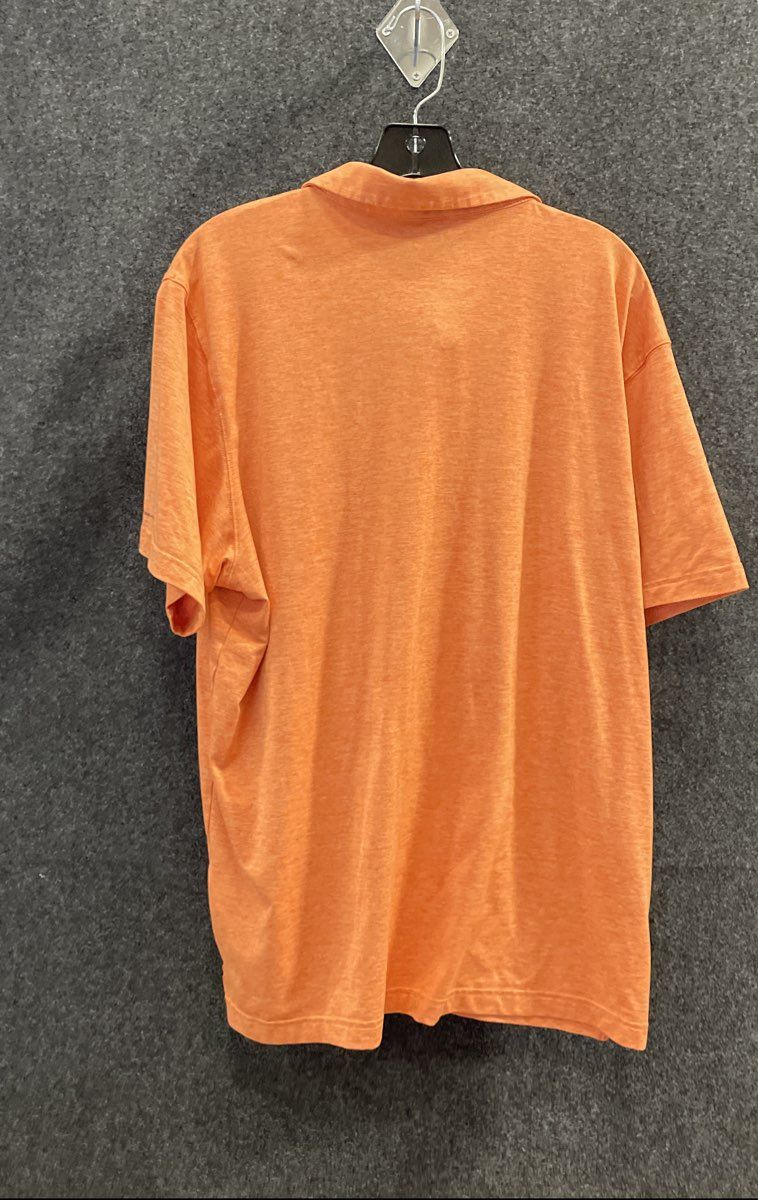 Columbia Men's Zero Rules Orange Heathered Short Sleeve Polo Sz XL