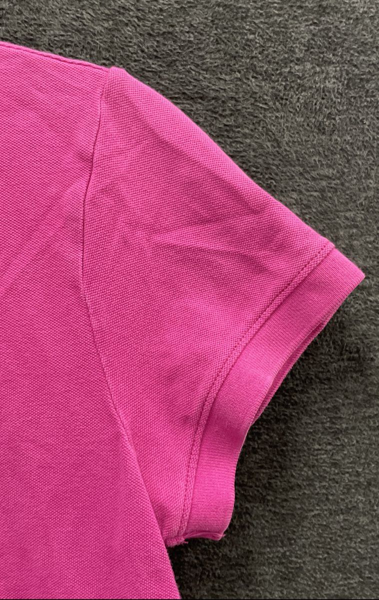 The North Face Women's Pink Pima Cotton Stretch Short Sleeve Polo Shirt Sz M