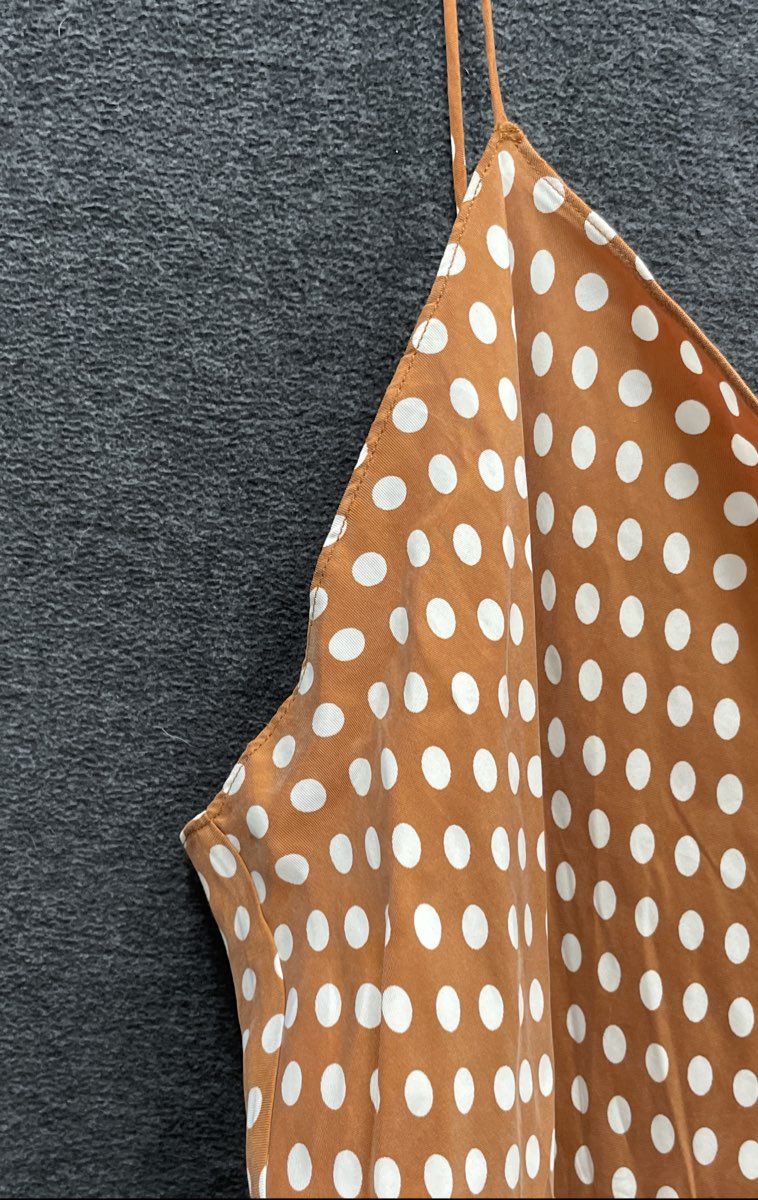 J.Crew Women's Brown Polka Dot Gwyneth Slip Dress Re-Imagined NWT Sz 24