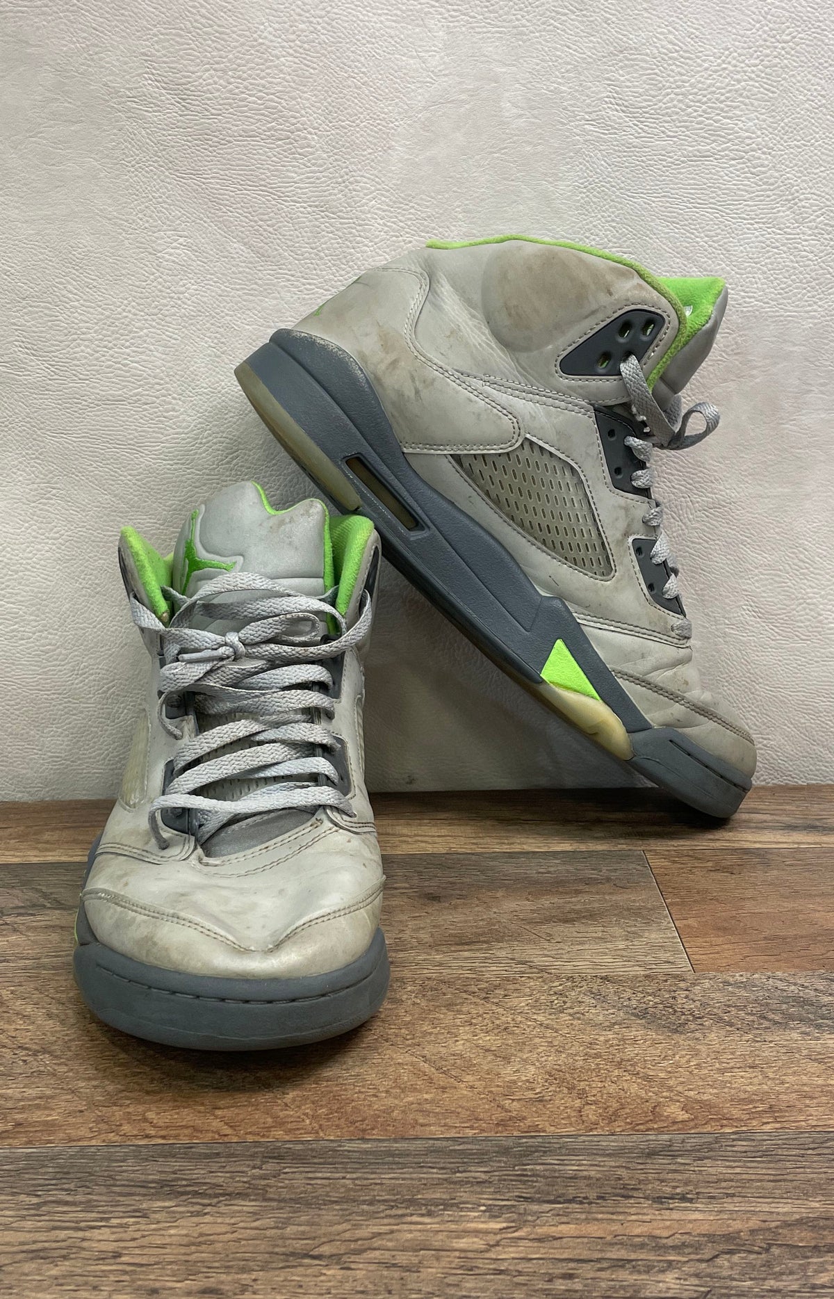 Nike Air Jordan 5 Retro Green Bean Silver Grey 2022 Men's Size 11.5