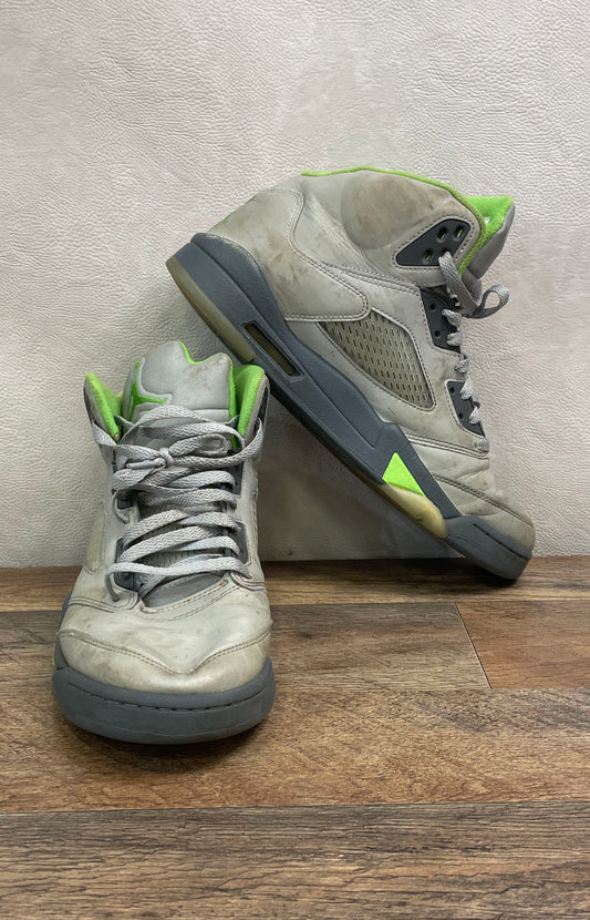 Nike Air Jordan 5 Retro Green Bean Silver Grey 2022 Men's Size 11.5