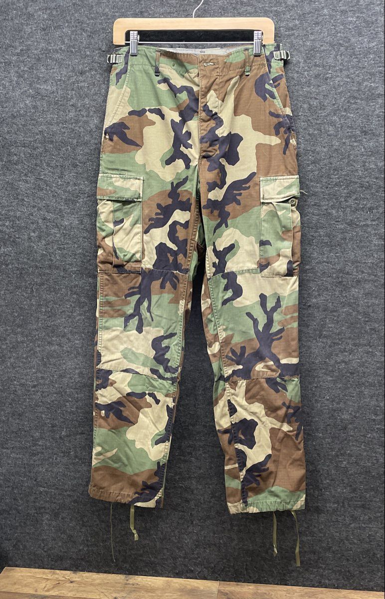 Vintage 90s US Military Woodland Camo BDU Ripstop Combat Pants Small Regular