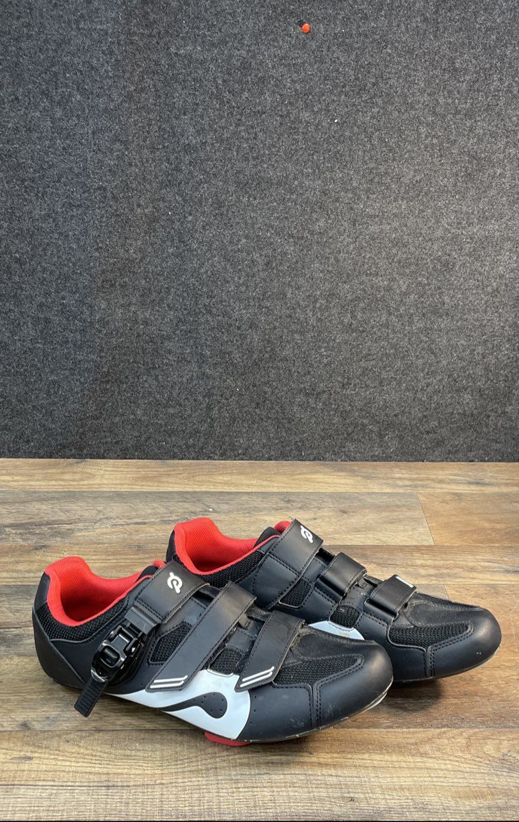 Peloton Indoor Cycling Shoes Black Red White With Delta Cleats Size 7