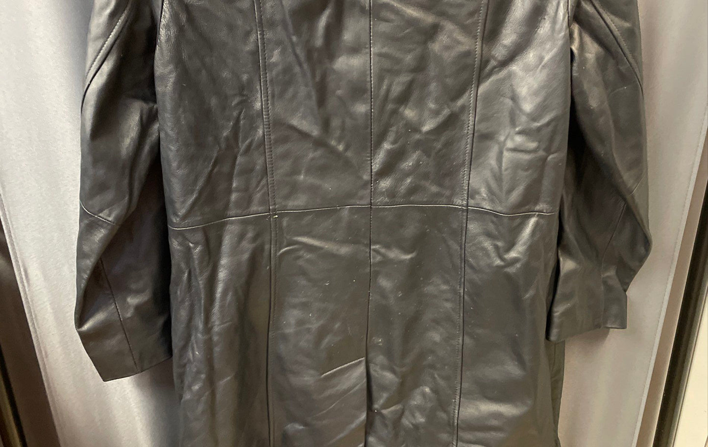 Preston & York Women's Black Genuine Lambskin Leather Car Coat Jacket Sz PM