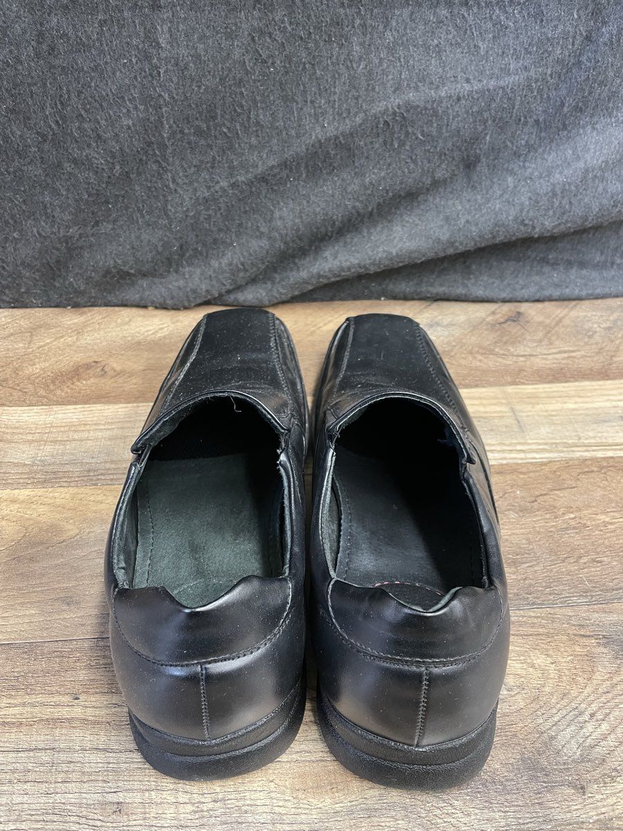 Dexter Micah SO Black Square Toe Slip On Loafers Dress Shoes Size 10