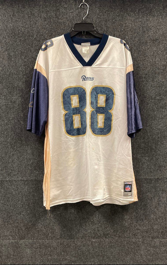 Vintage Y2K Reebok Men's St. Louis Rams Torry Holt 88 NFL Jersey White 2XL