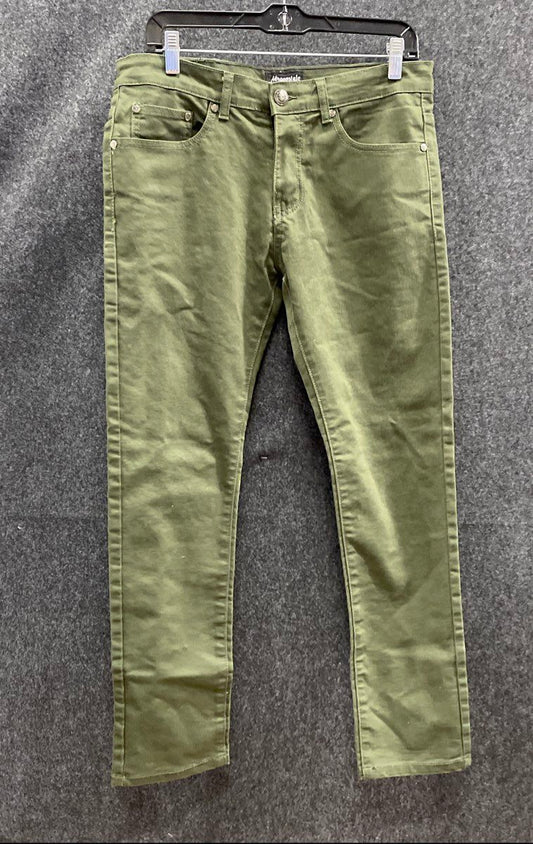 Aeropostale Men's Olive Green Twill 5-Pocket Casual Chino Pants Sz 32x30