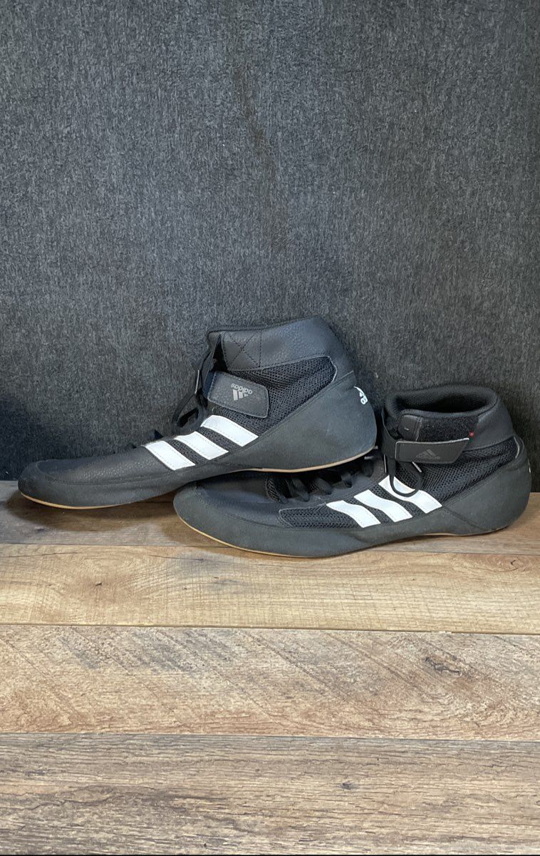 Adidas HVC 2 Black White Wrestling Shoes Size 13