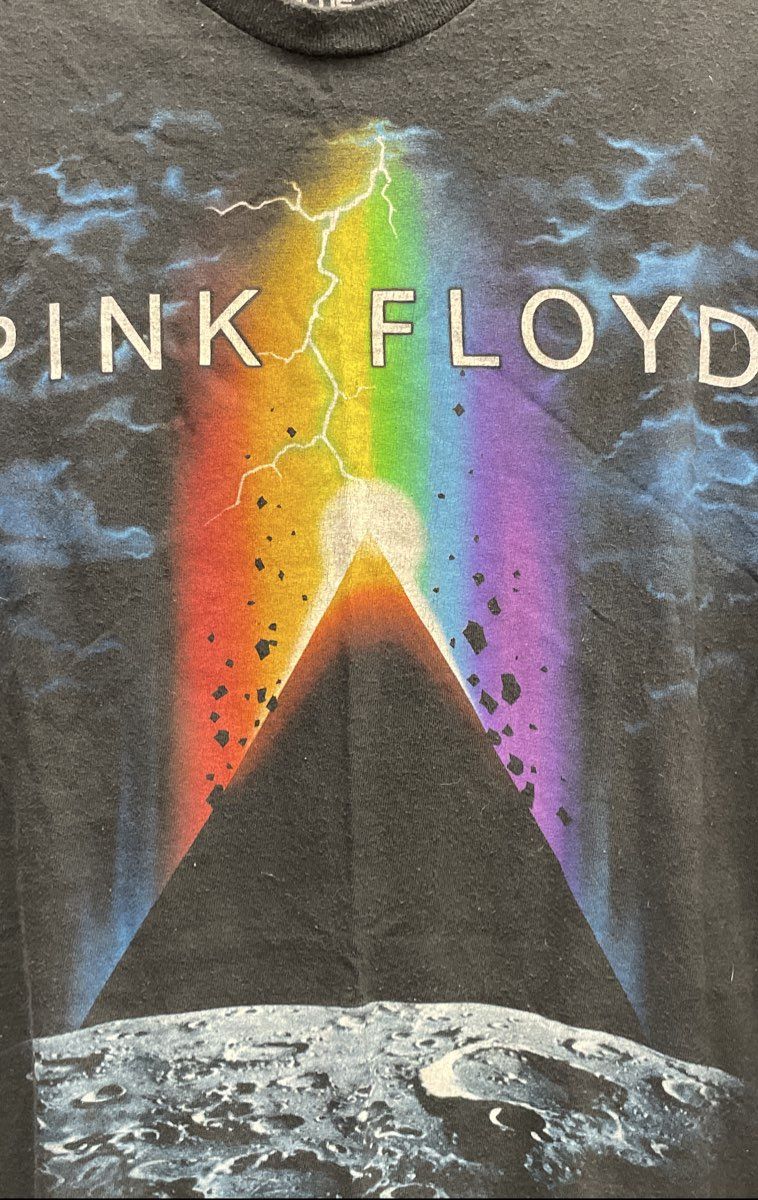Pink Floyd Dark Side of the Moon T-Shirt Reprint Liquid Blue Sz XXL