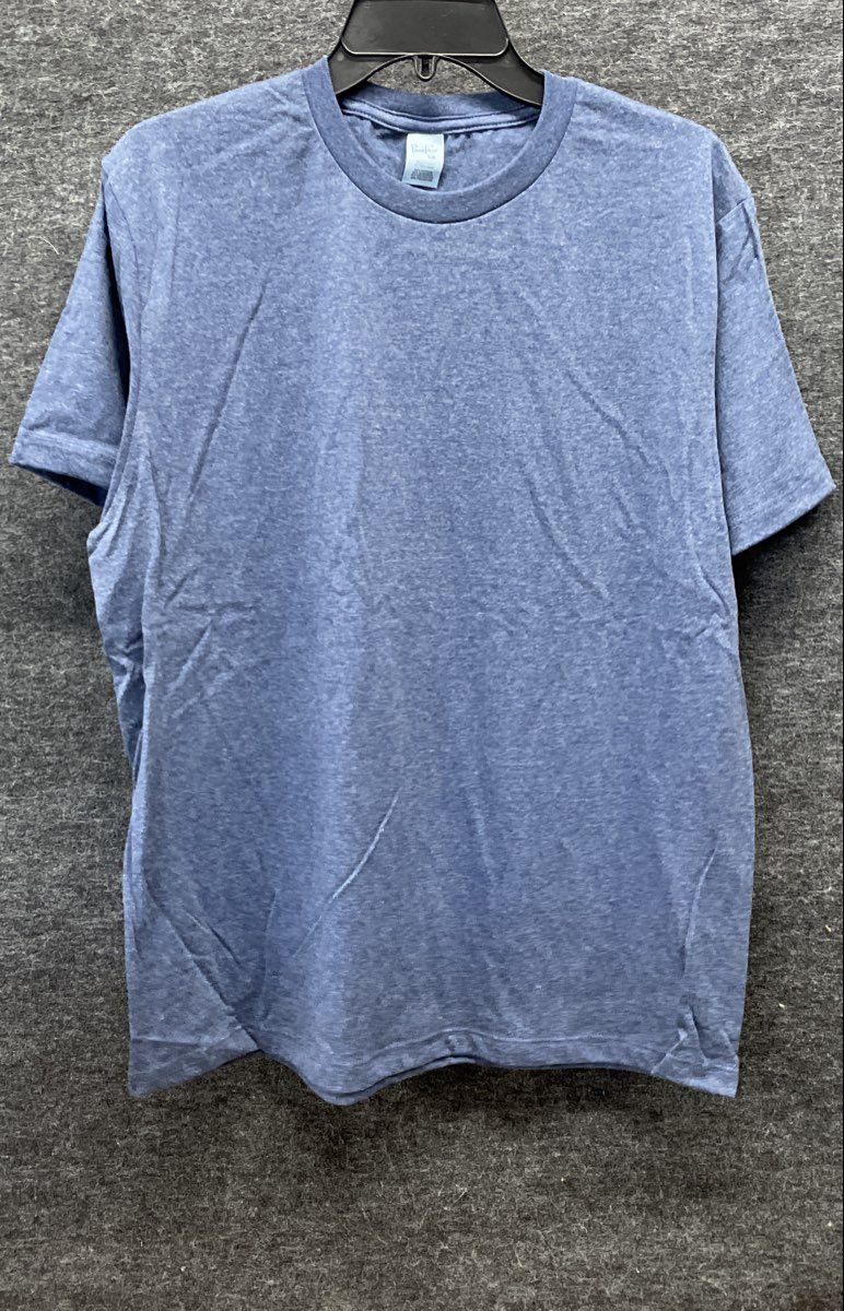 Pacific Men's Heather Blue Short Sleeve Crew Neck T-shirt Lot of 8 New Sz L