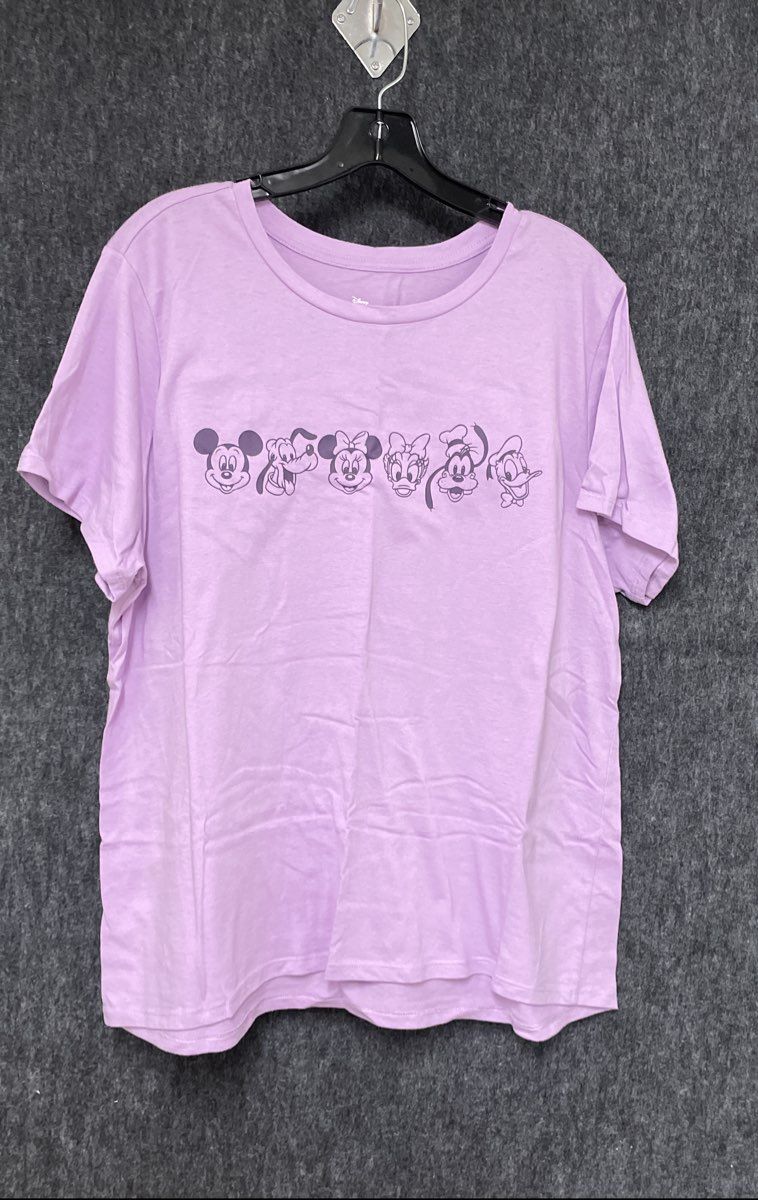 Disney Mickey & Friends Women's Lavender Graphic T-Shirt Sz 2XL