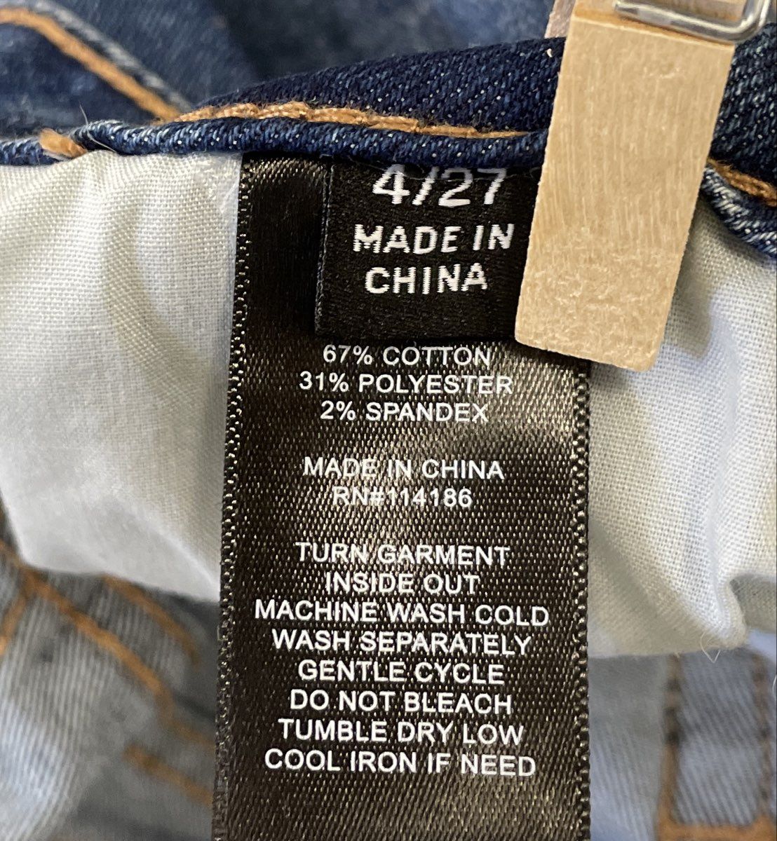 Frye Women's Blue Straight Leg Stretch Medium Wash Jeans Sz 4/27