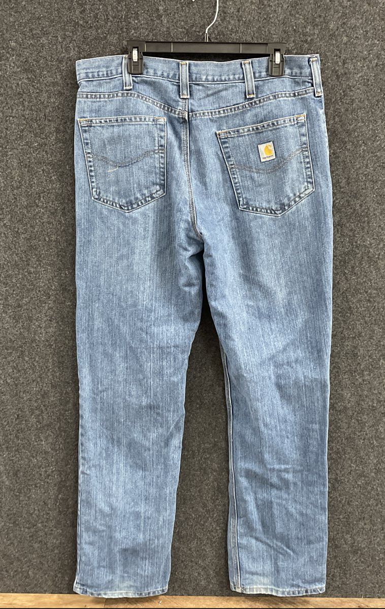 Carhartt Men's Blue Rugged Flex Relaxed Fit Jeans 101483 BD1483-M Sz 36x34