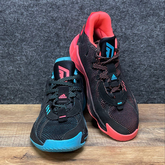 adidas Dame 7 Signal Cyan Bright Red Black Basketball Shoes Size 5